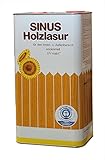 Burtex - Sinus Holzlasur 5l - Farbe: Kesseldruckgrün - Holzlasur innen & außen - Seidenmatt - Holzlasur für Balkon, Gartenhaus, Zaun - wetterfest