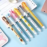 Sbyhbhyds 6er radierbaren Gelstiften Stifte Edition Löschbares,Radierbarer Tinte Türkis,Gel Eraser Pens mit thermoempfindlicher Radiertinte,Süße Clownfisch Meeresschildkröte Radierbare Freunde Stifte