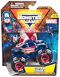 Monster Jam - Original Monster Truck im Marvel Superhelden-Design, monstermäßige Stunt-Action zum Spielen und Sammeln, Maßstab 1:64, ab 3 Jahren (Sortierung mit verschiedenen Designs, Zufallsauswahl)