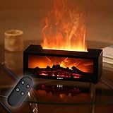 Kamindiffusor, Diffusor für ätherische Öle für Zuhause, Feuerluftbefeuchter in 7 Farben für Schlafzimmer, Luftbefeuchter mit kühlem Nebel, Aromatherapie-Diffusor, Flammendiffusor mit Fernbedienung, Ti
