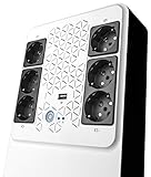 LEGRAND, Unterbrechungsfreie Stromversorgung (USV-Anlage), Keor Multiplug mit 800VA/480W, 6 Ausgänge je 230V (Schuko-Steckdosen) & USB-Ladegerät, Line Interactive, Interner AVR, Autom. Restart, 310082