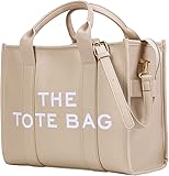 Makukke Handtasche Damen Umhängetasche, PU Leather Taschen Shopper Tote Bag schultertasche Casual Crossbody Bag für Schule Büro Arbeit Reisen Ausflug Einkauf