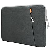 JETech Laptoptasche Hülle für 15 Zoll Notebook, Kompatibel mit MacBook Air 15 Zoll M3/M2, MacBook Pro 16 Zoll M4/M3/M2/M1, Wasserdicht Stoßfest mit Laptop Sleeve (Dunkelgrau)