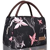HOMESPON Lunchtasche Lunch Bag süße Kühltasche für Lunchboxen Wasserdichtes Gewebe Faltbare Picknick-Handtasche für Frauen, Erwachsene, Studenten und Kinder