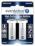 everActive C Batterien 12er Pack, Pro Alkaline, Baby LR14 R14 1.5V, höchster Leistung, 10 Jahre Haltbarkeit, 12 Stück – Blisterkarten