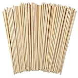 Holzstäbchen zum Basteln 100 Stück Zuckerwatte Stäbe Bastel Rundholz Holzstäbchen Bambusstäbe Holzstäbe zum Basteln 300mm x 3mm