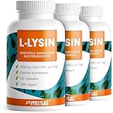 L-Lysin Tabletten 1095x - optimal hochdosiert mit 2000 mg Lysin-HCL pro Tag, davon 1600 mg reines L-Lysin - essentielle Aminosäure aus Fermentation - 100% vegan - laborgeprüft mit Zertifikat