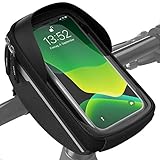 VELMIA Fahrrad Lenkertasche Wasserdicht - Fahrrad Handyhalterung ideal zur Navigation - Fahrradtasche Lenker, Fahrrad Handytasche, Fahrradzubehör