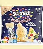 Nestlé SMARTIES Festive Friends White, Weihnachtsfiguren mit weißer Schokolade, kleines Geschenk zu Weihnachten mit bunten SMARTIES Mini gefüllt, 1er Pack (1 x 65g)