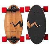 Eggboards Mini Longboard Das Original - Cruiser Skateboard aus Bambusholz für Erwachsene und Kinder Leicht zu tragen, reibungslos zu fahren