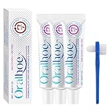 3 Stück Haftcreme für Zahnprothesen, Thermoplastic Denture Adhesive Thermoplastische Haftcreme für Zahnprothesen,20g Kleber für Zahnprothesen Geeignet Zur Prothesenreparatur,mit Zahnbürste