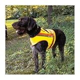 Reflektorweste für Hunde, Hunde-Warnweste AKAH Größe 3 für Stöber Gelb