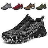 Ulogu Wanderschuhe Herren Damen Wasserdicht Atmungsaktiv Trekkingschuhe Leicht Outdoorschuhe Wanderhalbschuhe rutschfeste Bergschuhe Kletterschuhe, Schwarz, Gr.40