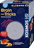 KOSMOS 617530 Fun Science Brain Tricks, mehrsprachige Anleitung, Experimente mit optischen Täuschungen und Illusionen mit 3D-Brille, Sphericon, Schiefer Raum, Experimentier-Set für Kinder ab 8 Jahre