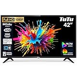 TuTu Fernseher 42 Zoll (106cm) Full HD LED TV Triple Tuner (DVB-T/T2-C-S/S2) HDMI USB CI/CI+ Hotelmodus USB-Media Player (2023)