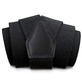 Sencillo Damen Hosenträger mit schonenden Clips Y-Form, Schwarz, 120 cm lang und 3,5 cm breit