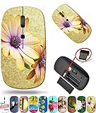 maizi Laptop-Maus, kabellos, Kinder, für PC, MacBook, Notebook, Computer, Laptop-Maus, kabellos, Bildnummer: 20196552 dimorfoteca Flower co, 2,4 G, tragbar, mit USB-Empfänger, hergestellt in den USA