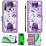 Kinetijy hülle Kompatibel Für HTC U20 5G Hülle Case Handyhülle Schutzhülle [Mit 9H Härte HD Schutzfolie][RFID-Blockierung][Dunkler Leuchteffekt] LPT-ZSH