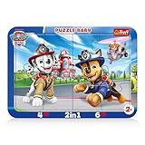 Trefl – PAW Patrol – Welpen – Baby-2-in-1-Rahmenpuzzles für Kinder ab 2 Jahren