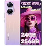Blackview A200Pro Smartphone ohne vertrag, 2.4K Amoled 120Hz Gebogenes Display, 108MP Dreifach-Kamera Anroid 13 Handy, 24GB+256GB Helio G99 mit 66W Schnellladung 5050mAh Akku Simlockfreie Handys, Lila