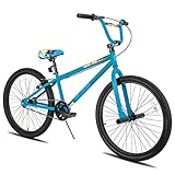 Hiland 24 Zoll BMX Fahrrad für Jungen und Mädchen, Freestyle BMX Fahrrad für Herren Damen Blau