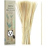 LIVAIA Bambus Grillspieße - 120x Premium Spieße aus Holz - Extra Lang 29cm - zum Grillen und Basteln
