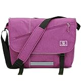 OIWAS Umhängetasche Damen Groß Violett Messenger Bag Arbeitstasche Umhängetaschen Schultertasche Herren Tasche Kuriertasche Laptoptasche für 15 Zoll Laptop Uni Schule Büro Reise