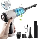 3 In 1 Kabelloser Mini-Handstaubsauger,3-in-1 Autostaubsauger,Hochleistungs Handstaubsauger mit 4 Ausläufen,Nass/Trocken doppelter Verwendungszweck Mini Staubsauger Handsauger,Akku Handstaubsauger