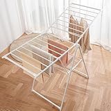 Wäscheständer faltbar höhenverstellbar Wäscheständer aus Metall, Tragbarer Wäscheständer für den Innen- und Außenbereich