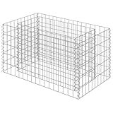 vidaXL Gabionen Hochbeet Verzinkter Stahl 90x50x50 cm Pflanzkorb Steinkorb