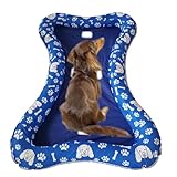 Setauoo Pool Floats Für Hunde,rutschfeste Haustier Schwimmmatte Für Pool | Wassermatte Mit Aufblasbarem Design Für Schwimmen See Badewanne Outdoor Spaß Garten Freiflächen