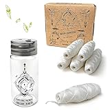 Nature Nerds – plastikfreie Natur Zahnseide im Glas-Flakon gewachst mit Candelilla – 6 Spulen = 180 m (180)