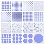 Piriuuo Kreisschablonen zum Basteln, wiederverwendbare Punkte, Malschablonen, runde geometrische Schablonen, gemischte Medien, Kreisschablonen zum Malen auf DIY-Karten, Scrapbooking, Papier, Stoff, 16