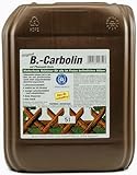 1x 5L B-Carbolin Holzlasur + 1x Bildmagnet! Öl Holzfarbe für optimalen Holzschutz Aussen Farbe Braun Ideal für Zaunfarbe, 1x 5 L Liter Holzschutzlasur Wetterfest für Außen und Innen, ähnlich Holzlack