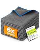 Carbigo® Profi Mikrofasertücher mit 220 GSM – Extrem saugstark & lackschonend dank weicher Mikrofaser – Fusselfreie Poliertücher zur Reinigung von Auto und Motorrad – 30x40cm (6)