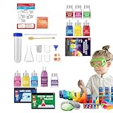 Wissenschaftsset Für Kinder, Chemie-Wissenschaftsset, Pädagogisches Wissenschaftsset, Stammwissenschaftsset Mit Interaktiven Chemielaborexperimenten 13,39 X 9,84 X 2,36 Zoll Für Stammzellen-Lernen