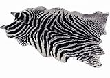 Faux Zebra Teppich Fellimitat Kunstfell Fellteppich Tierprint Wandteppich Fell pda019 Palazzo Exklusiv