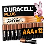 DURACELL Plus AAA-Batterien (12er-Pack) – Alkaline-Batterien 1,5 V