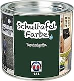 Tafelfarbe/Schultafel-Lack 0,5 L Dose - Tafel-Lack Wandtafelfarbe Kreidefarbe, Farbe:grün