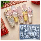 3D-Creme-Nagelform, Silikon-Werkzeug, Spitzennägel, Charms, Harz-Formen, Kunst für Zubehör