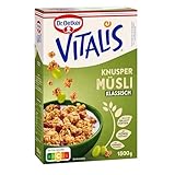 Dr. Oetker Vitalis Knuspermüsli klassisch: Großpackung knuspriges Frühstücksmüsli mit Rosinen, 2er Packung, (2 x 1,5kg)