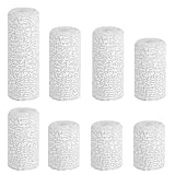 8 Rollen Gipsbinden zum Basteln, Gipsbinden Set, Gipsverband Gipsabdruck Babybauch Gipstuch, 5cm/7,5cm/10cm/15cm x 2,7 m Gipsrollen Gipsbinde Rolle für Gips Basteln Verband Modellieren(Weiß)
