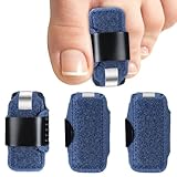 Hammerzehen Korrektur 3 Stück Zehenschiene Krallenzehen Korrektur Zehenorthese Kallenzehe zehenstrecker Finger und Zehenfixierungsstützgurte zur Ausrichtung und Unterstützung der Zehen (Blau)