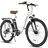 ELEKGO E-Bike 28-Zoll-Elektrofahrrad, 7-Gang-Damenfahrrad, E Bike für die Stadt, LCD-Display, mit Vorderradgabel-Federung, City Ebike für Herren und Damen