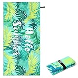 Pameil Strandhandtuch XXL Mikrofaser Badetuch 200x100cm,Mikrofaser Strandtuch Kompakt und Sandfest, Leicht und Schnelltrocknend Reisehandtuch für den Strand,Gym, Travel,Sauna