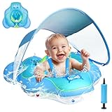 BNEHHOV Schwimmring Baby mit Sonnendach Abnehmbarem Sonnendach Schwimmsitz Kleinkinder Schwimmhilfe für Kleinkinder Baby Float Aufblasbare Schwimmreifen UPF 50+ für aufblasbarer Kinder ab 6-36 Monate