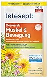 tetesept Meeressalz Muskel & Bewegung – Gesundheitsbad für Entlastung nach Bewegung mit 5 ätherischen Ölen – Wohltuender Badezusatz mit natürlichem Meeressalz – 1 x 80 g