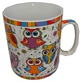Jumbo , Porzellan , Becher Eule 0,75 l Kaffeebecher