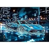 CEOVR Diamond Painting Kit Erwachsene Sportwagen Diamond-painting,30x40 cm Diamant Paintings Kit,5D DIY Diamond Painting Bilder Set,Diamond Painting Bilder Kit,Auto und Stadt