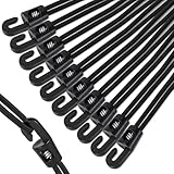 Farerkass Spanngummi mit Haken 25 Stück, Expander mit Haken 25 cm, Planenspanner Gummispanner, Vielzweck Gepäckspanner für Camping Planen, Anhängerplane, Poolabdeckung